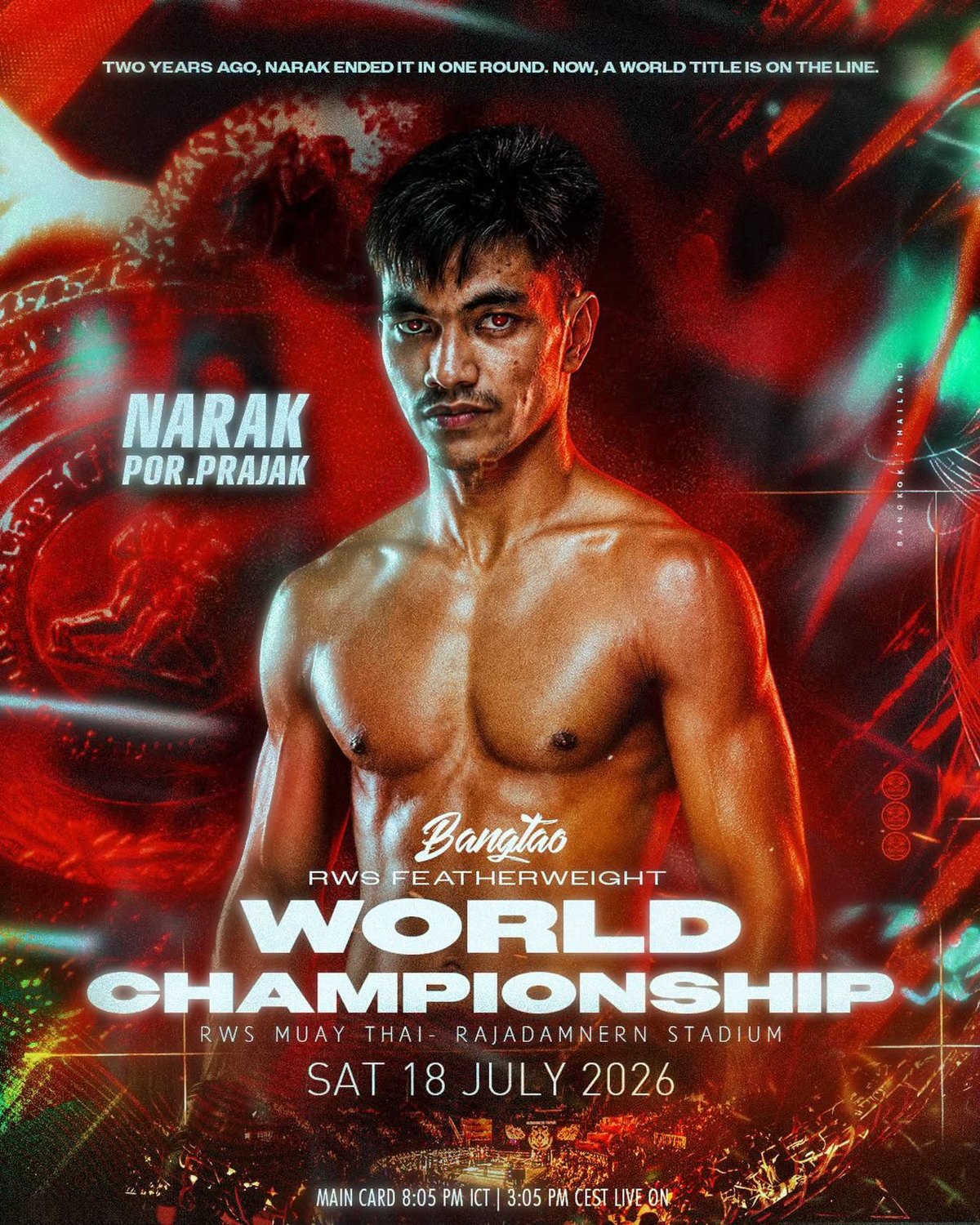 Narak Por.Prajak, Featherweight Champion